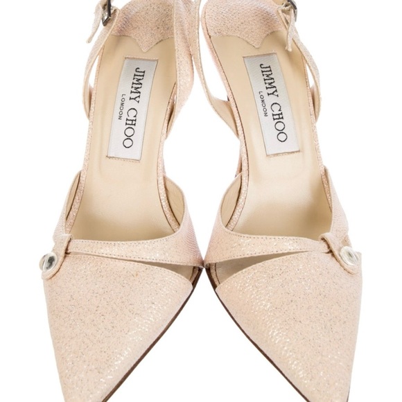 ⚡️SALE⚡️Jimmy Choo Glitter Accents Slingback Pumps - Picture 2 of 10